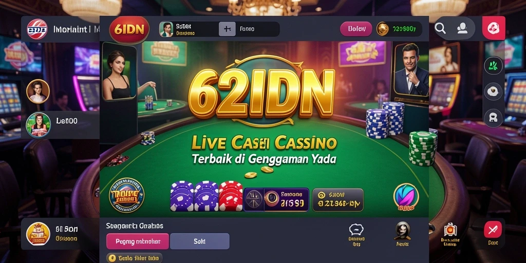 Tampilan screenshot gameplay Live Casino dengan dealer profesional.