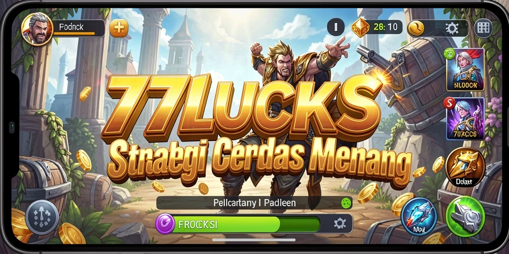 Screenshot menampilkan aksi seru gameplay 77LUCKS dengan elemen strategi.