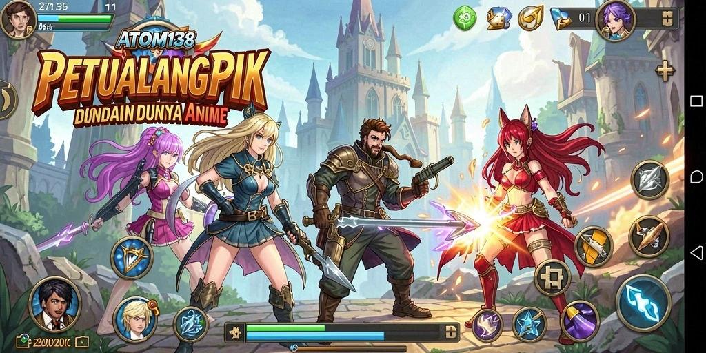 Menampilkan gameplay epik di dunia Anime dengan karakter yang menawan.