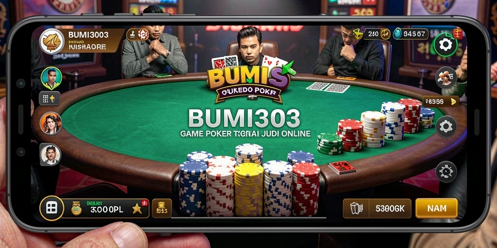 Tampilan screenshot BUMI303 yang menampilkan gameplay poker yang seru.
