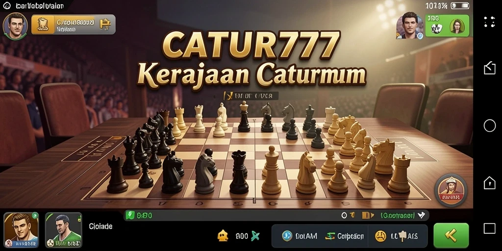 Tampilan game CATUR777 menampilkan pengelolaan kerajaan catur yang menarik.