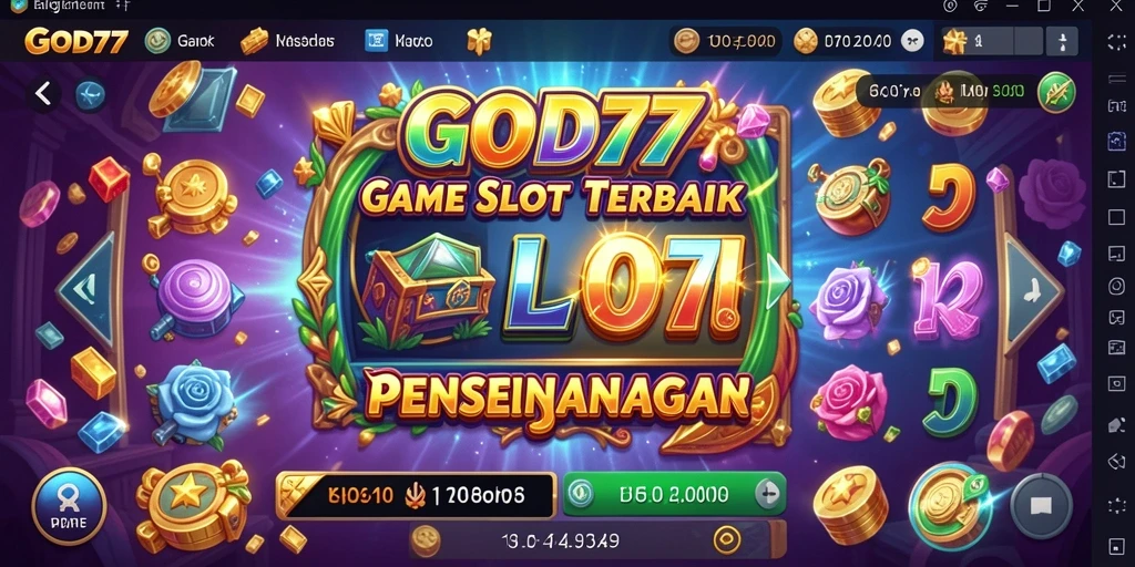 Screenshot gameplay GOD77 menampilkan putaran slot yang seru.