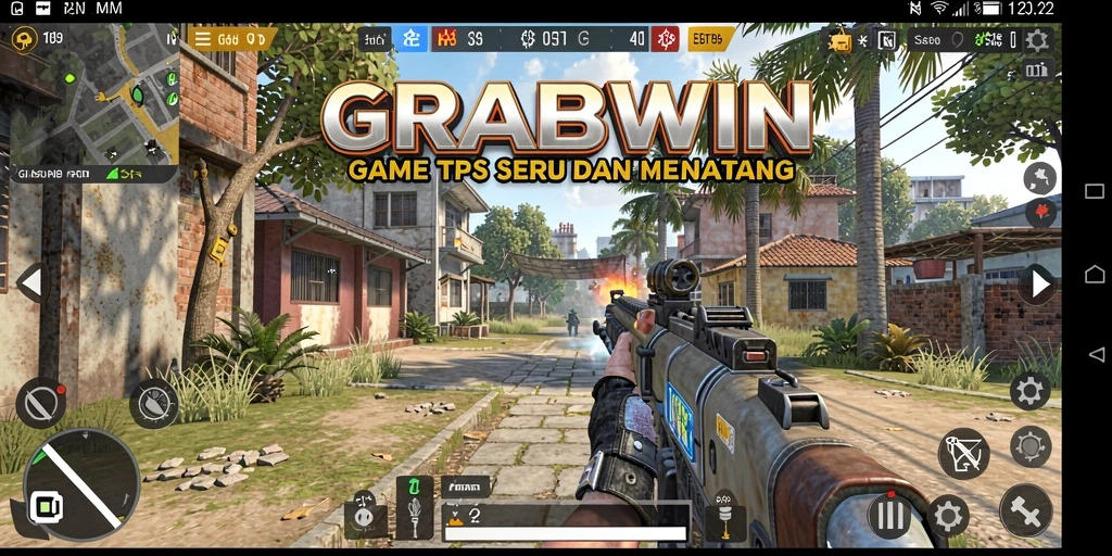 Tampilan seru dari gameplay GRABWIN yang penuh aksi.