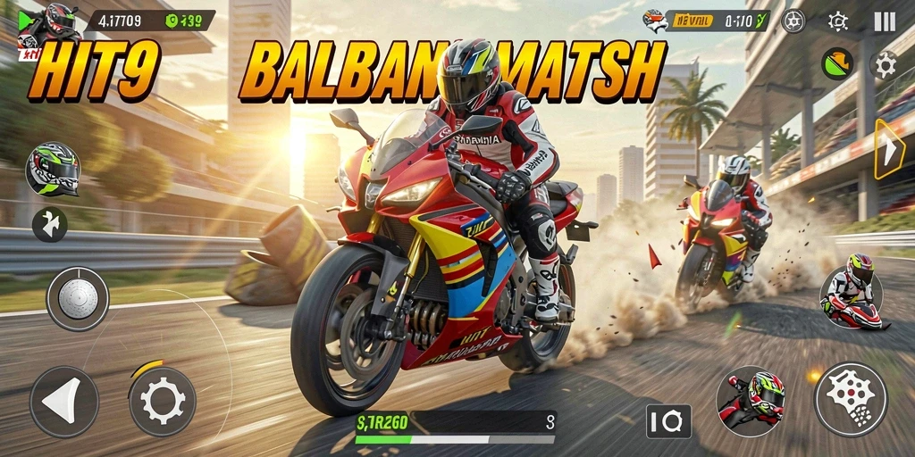 Gameplay seru balapan motor dengan grafik menakjubkan.