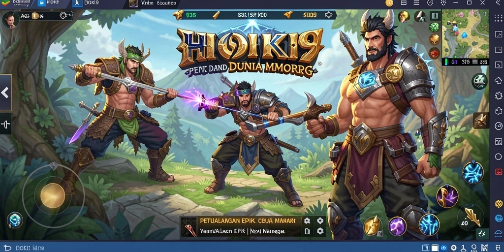 Screenshot HOKI9 menampilkan aksi seru dalam gameplay MMORPG.