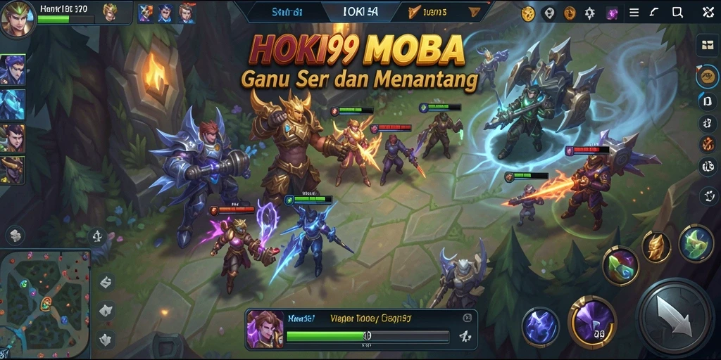 Tangkapan layar gameplay HOKI99 yang menampilkan aksi pertempuran seru.