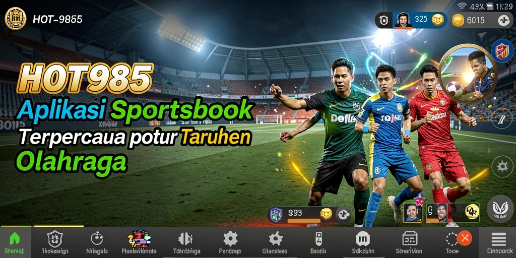 Tampilan menarik dari gameplay taruhan olahraga HOT985.