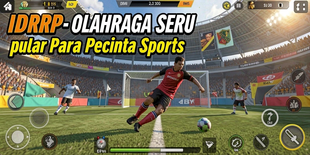 Tampilan gameplay seru olahraga dari IDRRP dengan aksi mendebarkan.