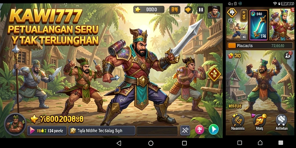 Tampilan gameplay KAWI777 yang mendebarkan dan penuh aksi.