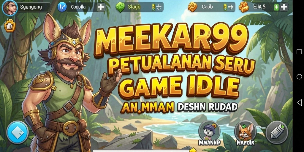 Tampilan gameplay MEKAR99 yang ceria dan penuh warna.