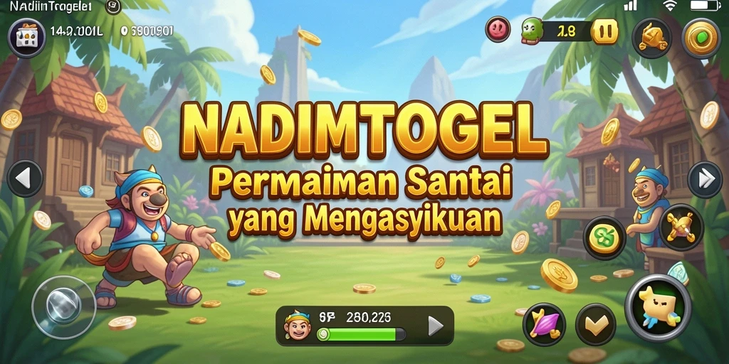 Screenshot gameplay NADIMTOGEL yang penuh warna dan menghibur.