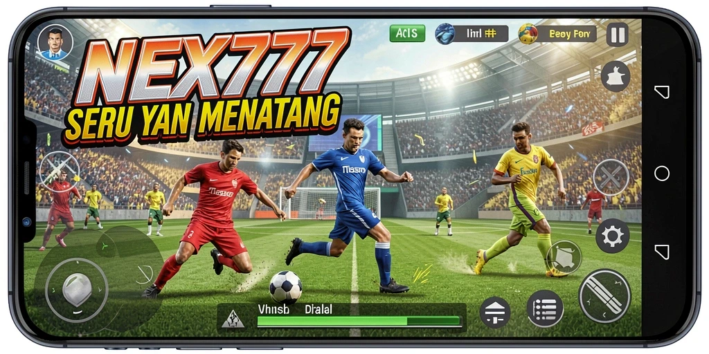 Tampilan gameplay seru dalam NEX777 dengan aksi olahraga yang mendebarkan.