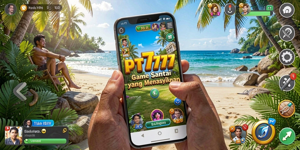 Tampilan gameplay PT777 dengan karakter lucu dan level berwarna-warni.