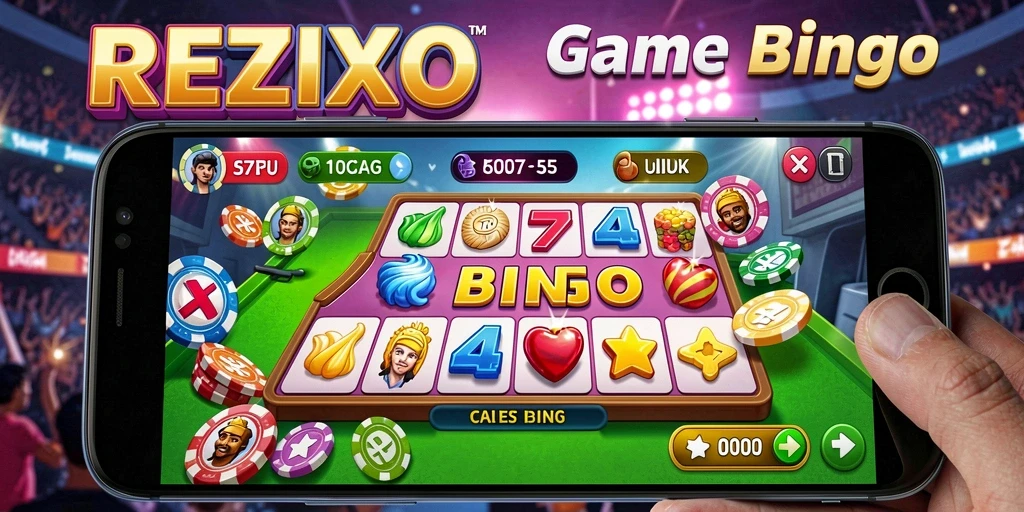 Gameplay menarik di REZIXO dengan bingo yang seru.
