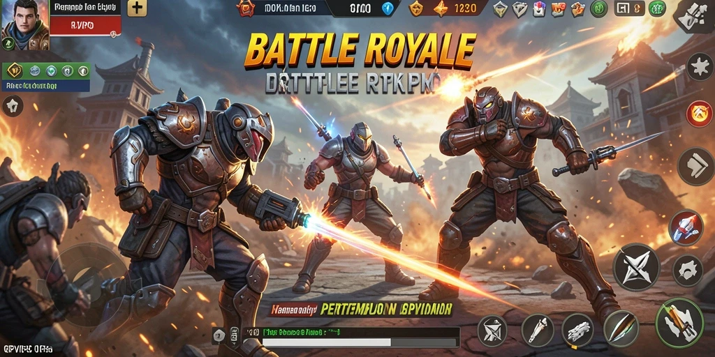 Tampilan gameplay RPVIP6 yang penuh aksi dan seru dalam Battle Royale.