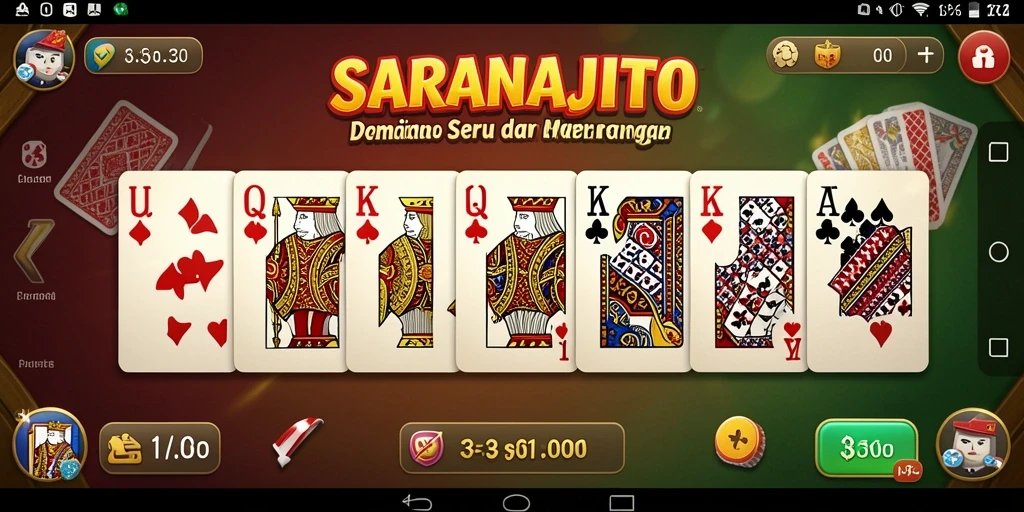 Tampilan gameplay seru dalam SARANAJITU dengan teman-teman.