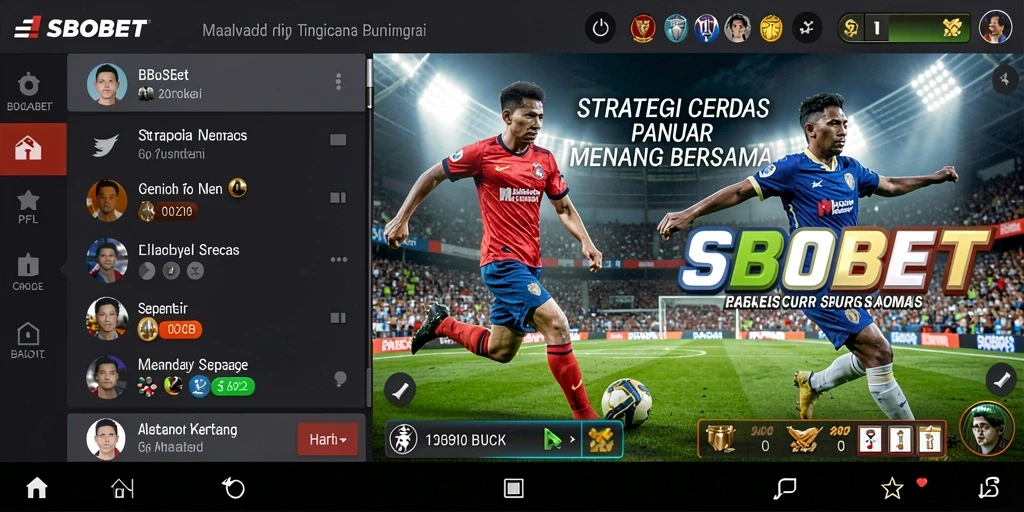 Tampilan permainan SBOBET dengan strategi yang mendebarkan.