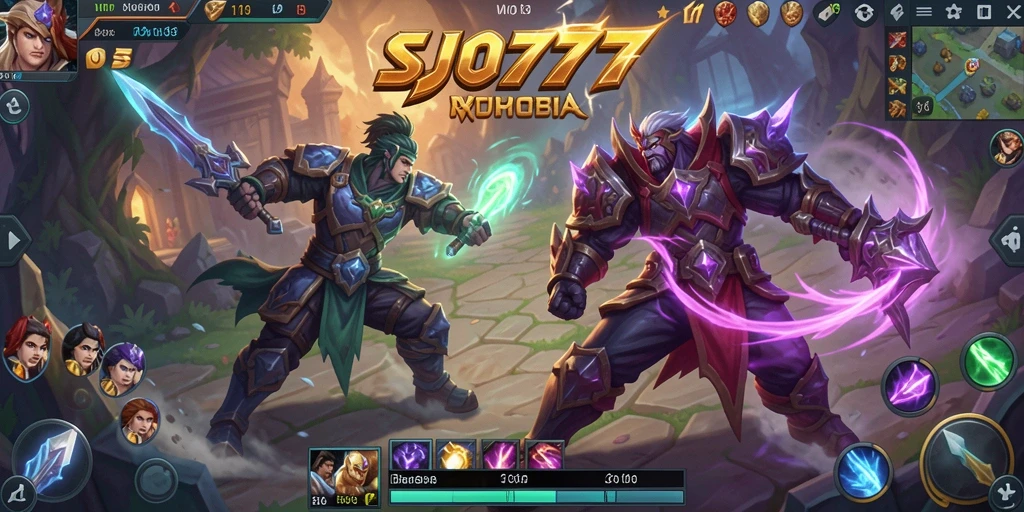 Gameplay seru SJO777 yang menampilkan pertarungan MOBA epik.
