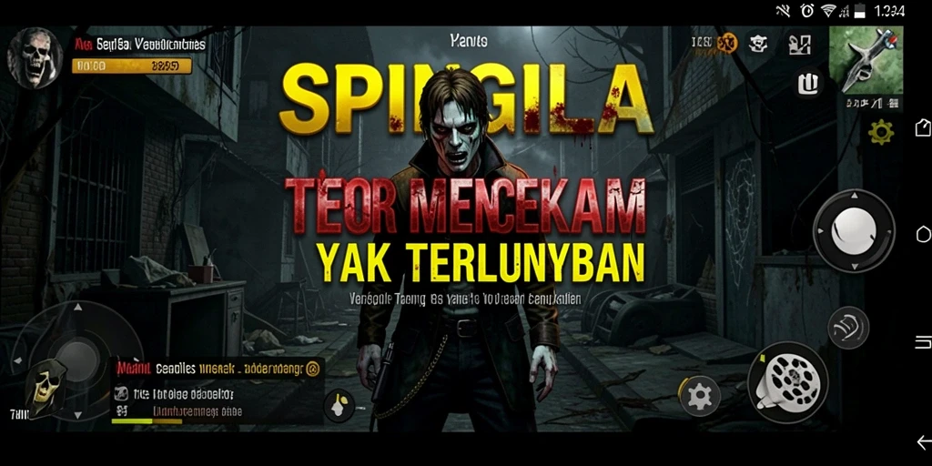 Gameplay mencekam SPINGILA yang menunjukkan monster menakutkan dan lingkungan yang gelap.