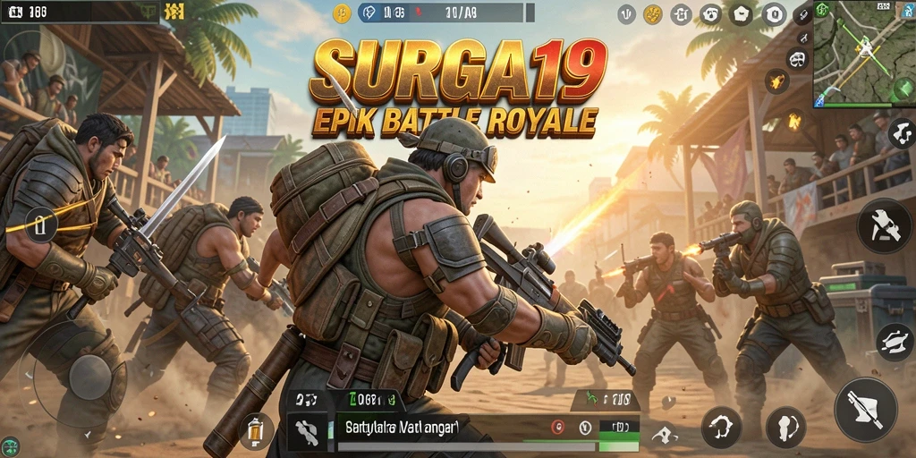 Tampilan gameplay SURGA19 yang penuh aksi dan strategi.