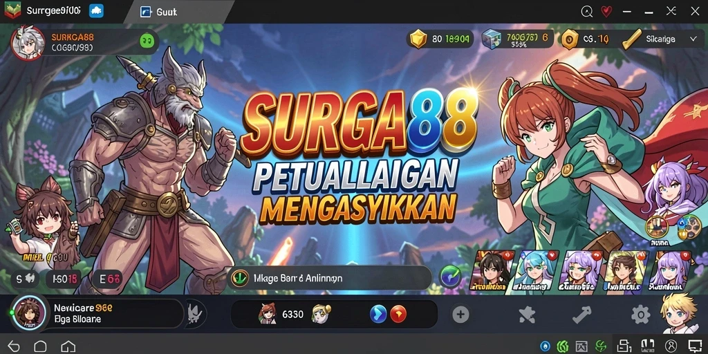 Screenshot gameplay SURGA88 dengan karakter Anime yang menawan.