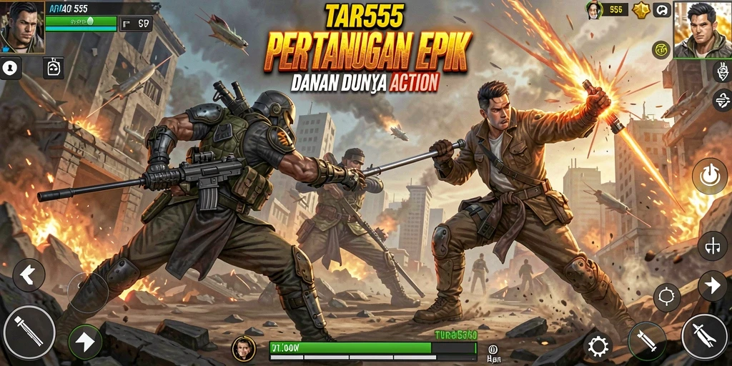 Tampilan gameplay TAR555 yang mendebarkan di setiap pertempuran Action.