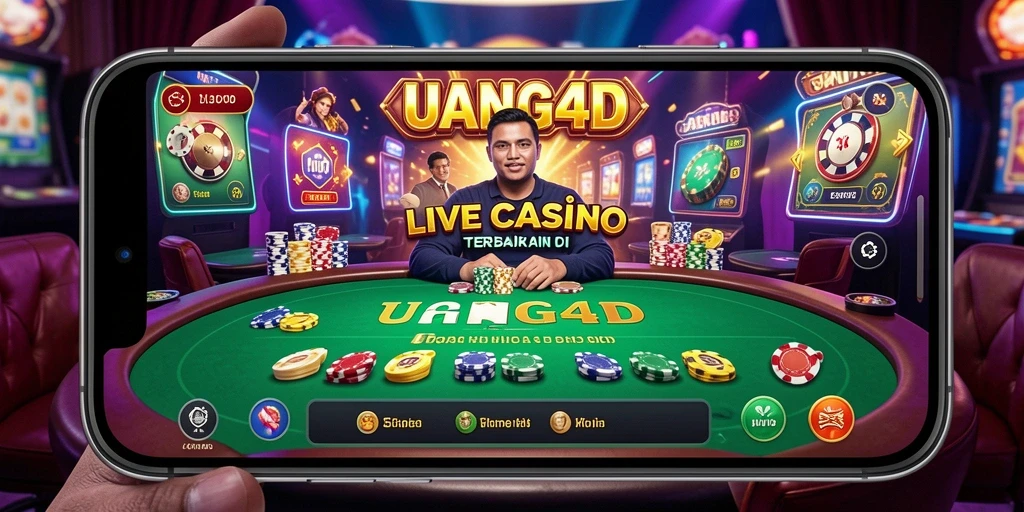 Gameplay Live Casino UANG4D yang seru dan interaktif.