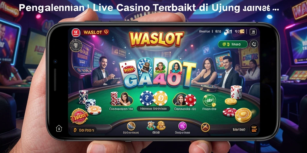 Tampilan gameplay WASLOT yang mendebarkan di kasino langsung.