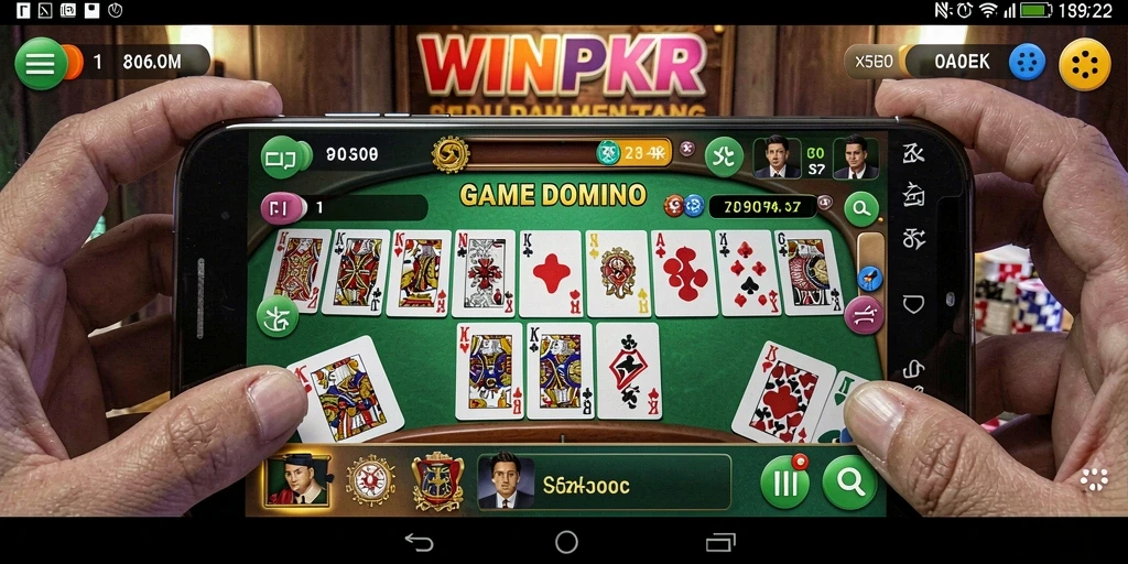 Tampilan gameplay yang seru dalam aplikasi WINPKR.