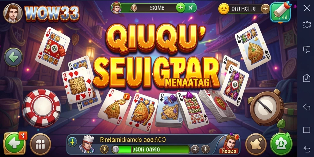 Screenshot gameplay WOW33 menampilkan suasana bermain QiuQiu yang seru.